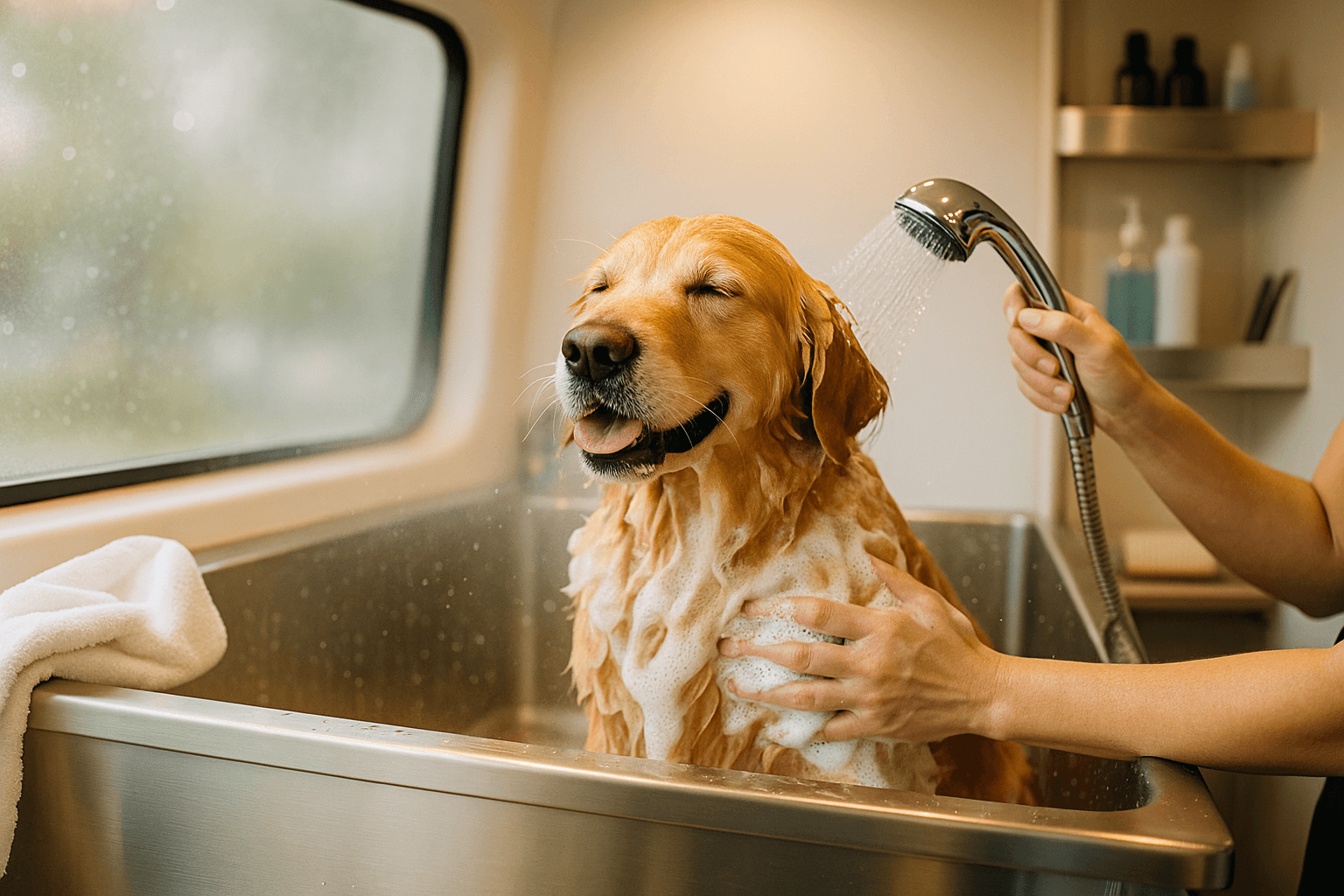 Mobile dog grooming background