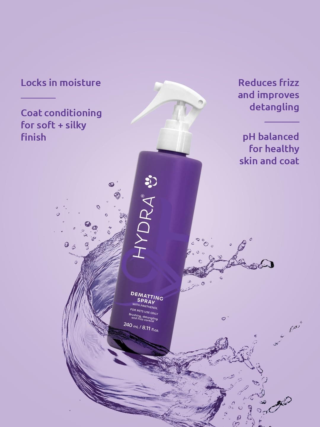 Hydra Luxury Care Ultra Dematting and Finishing Spray for Dogs and Cats - Image 3